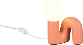 Oranžová keramická stolová lampa (výška 21,5 cm) Quinn – Reality