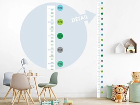Detský meter pre chlapcov textilní prelepiteľná nálepka na stenu výška 140 cm