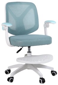 Detská otočná stolička Neoseat JUNI 010 s podnožou — látka, modrá