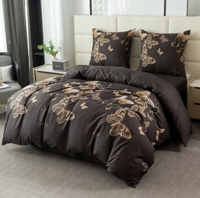 Obliečky z mikrovlákna AURELIS tmavohnedé Rozmer obliečky: 2 ks 70 x 80 cm | 160 x 200 cm