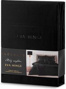MAKOSATÉNOVÉ OBLIEČKY EVA MINGE ELEGANT1B 160X200 CM, 2 KS 70X80 CM ČIERNE