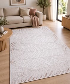 Koberec BUTIK 354 krémový / hnedý