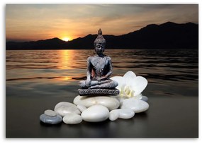 Obraz na plátně Buddha Zen Spa Západ slunce - 90x60 cm