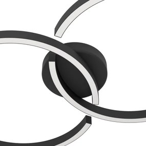 Eglo 900955-LED RGBW Stmievateľné stropné svietidlo AMANDOLO 19,5W/230V čierna + DO