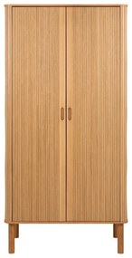 Šatníková skriňa v dekore duba v prírodnej farbe 100x200x55 cm Langley – Actona