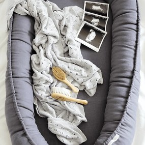 Bambusová prikrivka svetlo šedá 80×100 cm