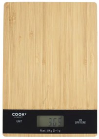 Elektronická kuchynská váha z bambusu COOK, 5 kg