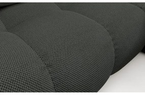 Rozkladacia rohová čalúnená sedacia súprava s úložným priestorom do tvaru L ALMADA pravá antracitová