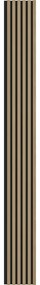 Mexen Lam-F, akustické stenové lamely 275 × 30 cm, plstený podklad 8 mm, technická dyha, dub ušľachtilý, S105-275307-3015-004