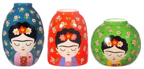 Keramické vázy v súprave 3 ks (výška 8 cm) Floral Frida – Sass &amp; Belle