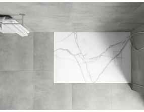 Mexen Hugo, obdĺžniková sprchová vanička SMC 100 x 80 cm, biely kameň, 42158010