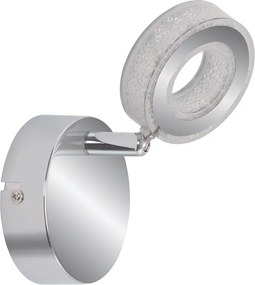 CLX LED bodové nástenné osvetlenie AVARRE, 1x5W, teplá biela, chrómované