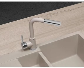 Concept BDG4527BE - Drezová batéria s vysúvateľnou sprškou 26,9 cm granit/béžová