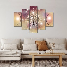Obraz - Mandala s elementmi (150x105 cm)