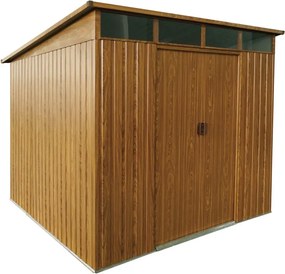 Záhradný domček BestBerg ZDSL-6D / 6,6 m² / 238 × 279 × 203 cm / dekor drevo/hnedá