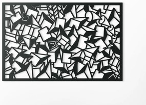 drevko Obraz z dreva Polygonalia Rozmer obrazu: 29 x 44,5 cm, Farba dekorácie: Čierna