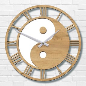 DUBLEZ | Nástenné hodiny s obrazom Jin jang