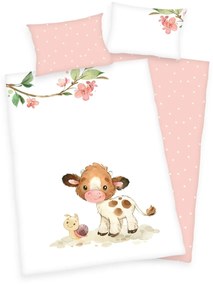 Herding Detské bavlnené obliečky do postieľky Sweet calf, 40 x 60 cm, 100 x 135 cm