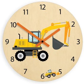 Dětské nástěnné hodiny Ami Bagr 30 cm vícebarevné