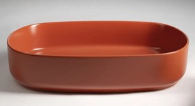 Isvea Isvea, INFINITY OVAL keramické umývadlo na dosku, 55x36cm, terracotta, 10NF65055-2U