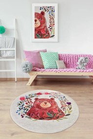 Detský okrúhly koberec Bears Garden 140 cm viacfarebný