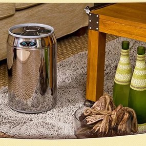 Bezdotykový odpadkový kôš 30l nápojová plechovka strieborná