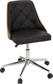 XXXLutz OTOČNÁ STOLIČKA, vzhľad kože, čierna, farba tíku MID.YOU - Online Only kancelárie - 001918049701