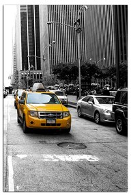 Obraz na plátne - Taxi z New Yorku - obdĺžnik 7927ČA (75x50 cm)
