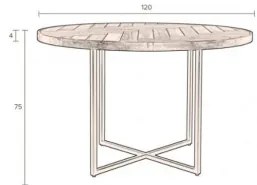 DUTCHBONE CLASS ROUND jedálenský stôl Hnedá