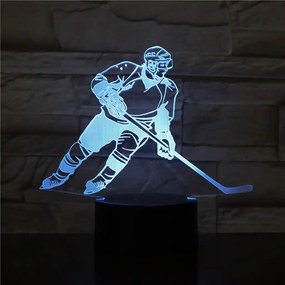 3Dmix 3DL-BSC037 – 3D LED nočná lampa - Hokejista