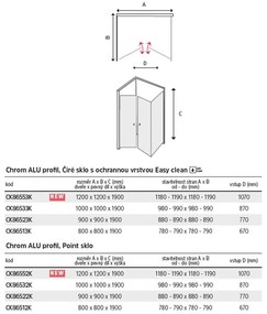 Mereo Mereo, Sprchový kút, Lima, štvorec, chróm ALU, dvere lietacie, sklo Číre, MER-CK86513K