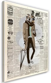 Gario Obraz na plátne Elegantný pes - novinový článok Rozmery: 40 x 60 cm
