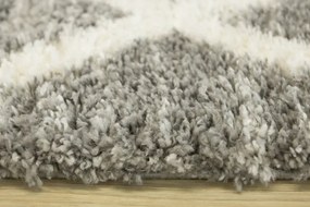 Koberec Pulpy Shaggy A574A tmavosivý / krémový