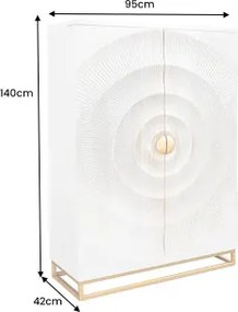 Komoda/Bar 48109 Bailey 95cm Drevo Mango Bielené  - Komfort-nábytok