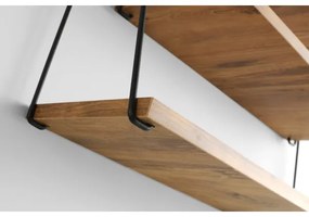 Nástenná polica ZIHON 63,5x60 cm čierna/hnedá