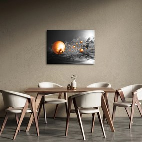 Obraz oranžových abstraktných gulí (70x50 cm)