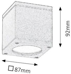 Rabalux AKRON vonkajšie stropné svietidlo max. 35W | GU10 | IP54 - antracit