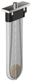 Hansgrohe sBox - Priechodka vyťahovacej sprchy s hadicou, pre montáž na okraj vane, hranatá, chrómová, HAN-28010000