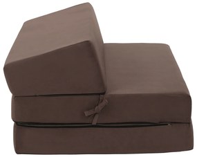 Skladacie kreslo/matrac VEDIS, hnedá