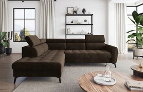 Hnedá rohovka s funkciou spania vľavo Bjorn L v hydrofóbnej tkanine.