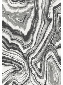 Koberec Sinan 67x120 cm - biela / čierna / vzor