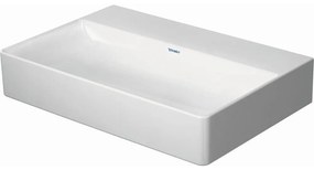 DURAVIT DuraSquare umývadlo do nábytku Compact, bez otvoru, bez prepadu, spodná strana brúsená, 600 x 400 mm, biela, s povrchom WonderGliss, 23566000791