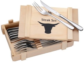 Súprava 6 steakových príborov v drevenej škatuľke WMF Cromargan®