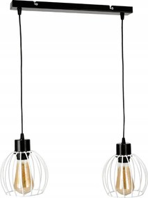 BERGE Stropné závesné svietidlo Beam - 2xE27 - DRUCE BALL WHITE