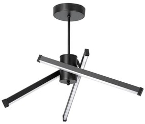 LED Luster na tyči 3xLED/10W/230V 3000-6500K pr. 62 cm čierna