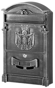 Poštová schránka vintage antik 25x9x41cm sivá