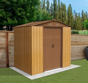Záhradný domček BestBerg ZDB-2D / 2,5 m² / 194 x 131 x 184 cm / dekor červené drevo / hnedá