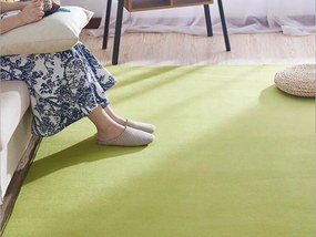 TZ Zelený jednofarebný obdĺžnikový koberec Polar 200x300