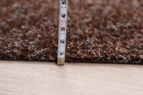 Vebe, Metrážny koberec Santana čokoládová s podkladom resine, záťažový, na mieru, šíře 4m, hnedá, resine, chodba / predsieň