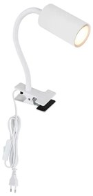 Globo 57911KW - Flexibilná lampa s klipom ROBBY 1xGU10/25W/230V biela